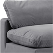 Bowery Hill Contemporary Soft Grey Velvet 2-Piece Modular Sofa