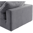 Bowery Hill Contemporary Soft Grey Velvet 2-Piece Modular Sofa