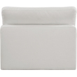 Bowery Hill Contemporary Upholstered Cream Linen Textured Fabric Armless Chair