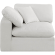 Bowery Hill Contemporary Upholstered Cream Linen Textured Fabric Corner Chair