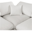 Bowery Hill Contemporary Upholstered Cream Linen Textured Fabric Corner Chair
