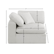 Bowery Hill Contemporary Upholstered Cream Linen Textured Fabric Corner Chair