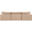 Bowery Hill Contemporary Soft Beige Velvet 3-Piece Modular Sofa