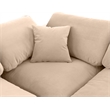 Bowery Hill Contemporary Soft Beige Velvet 4-Piece Modular Sofa