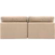 Bowery Hill Contemporary Soft Beige Velvet 2-Piece Modular Sofa