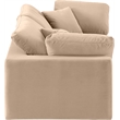 Bowery Hill Contemporary Soft Beige Velvet 2-Piece Modular Sofa