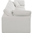 Bowery Hill Upholstered Cream Linen Textured Fabric 4-Piece Modular Sofa