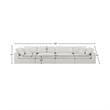 Bowery Hill Upholstered Cream Linen Textured Fabric 4-Piece Modular Sofa