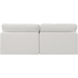Bowery Hill Upholstered Cream Linen Textured Fabric 2-Piece Modular Sofa