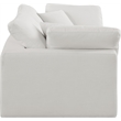 Bowery Hill Upholstered Cream Linen Textured Fabric 2-Piece Modular Sofa