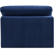 Bowery Hill Contemporary Soft Navy Durable Velvet Armless Chair