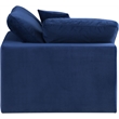Bowery Hill Contemporary Soft Navy Durable Velvet Corner Chair