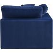 Bowery Hill Contemporary Soft Navy Durable Velvet Corner Chair