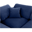 Bowery Hill Contemporary Soft Navy Velvet 4-Piece Modular Sofa