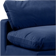 Bowery Hill Contemporary Soft Navy Velvet 2-Piece Modular Sofa