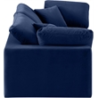 Bowery Hill Contemporary Soft Navy Velvet 2-Piece Modular Sofa