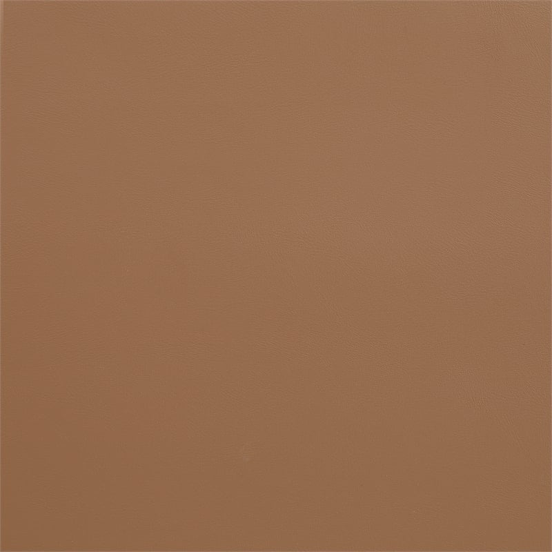Bowery Hill Contemporary Soft Cognac Vegan Leather Armless Chair