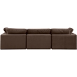 Bowery Hill Contemporary Soft Brown Velvet 3-Piece Modular Sofa