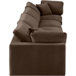 Bowery Hill Contemporary Soft Brown Velvet 4-Piece Modular Sofa