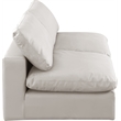 Bowery Hill Contemporary Cream Vegan Leather 2-Piece Modular Sofa