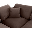 Bowery Hill Contemporary Soft Brown Velvet 2-Piece Modular Sofa