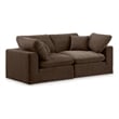 Bowery Hill Contemporary Soft Brown Velvet 2-Piece Modular Sofa