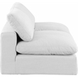 Bowery Hill Upholstered White Linen Textured Fabric 2-Piece Modular Sofa