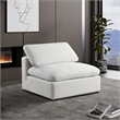 Bowery Hill Contemporary Soft Cream Durable Velvet Armless Chair