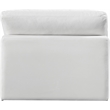 Bowery Hill Contemporary Soft Cream Durable Velvet Armless Chair