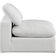 Bowery Hill Contemporary Soft Cream Durable Velvet Armless Chair