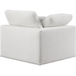 Bowery Hill Contemporary Soft Cream Durable Velvet Corner Chair