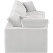 Bowery Hill Contemporary Soft Cream Velvet 3-Piece Modular Sofa