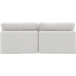 Bowery Hill Contemporary Soft Cream Velvet 2-Piece Modular Sofa