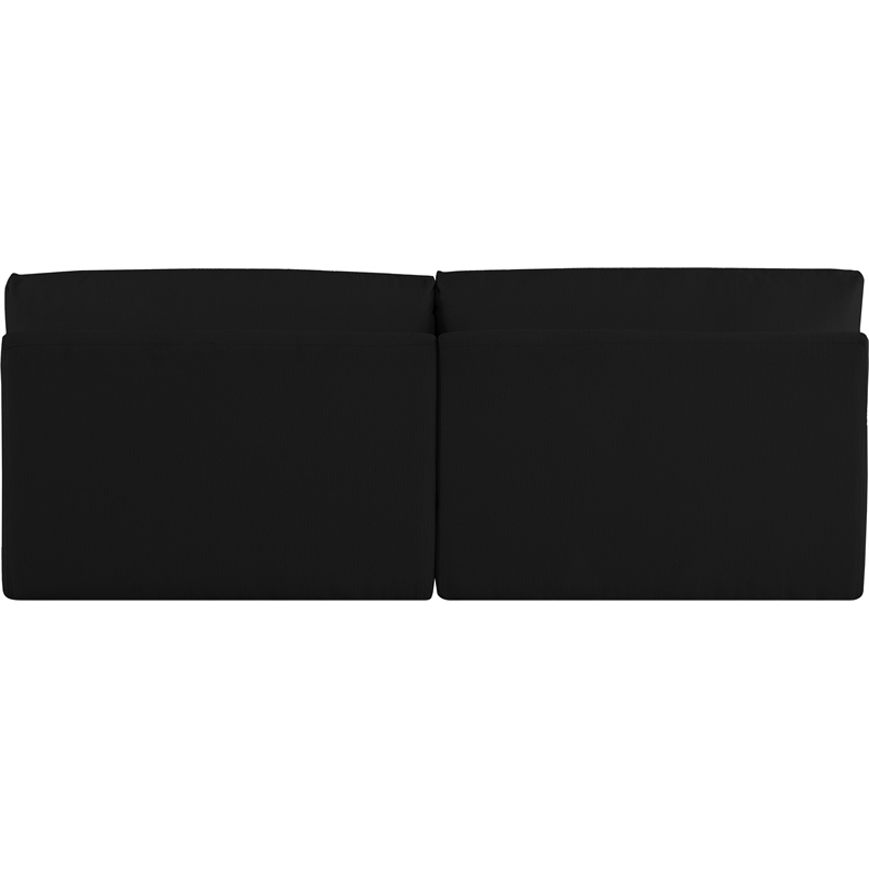 Bowery Hill Contemporary Soft Plush Black Fabric Modular Sofa