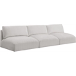 Bowery Hill Contemporary Soft Plush Cream Fabric Modular Sofa