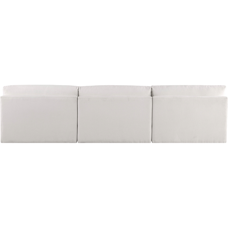 Bowery Hill Contemporary Soft Plush Cream Fabric Modular Sofa
