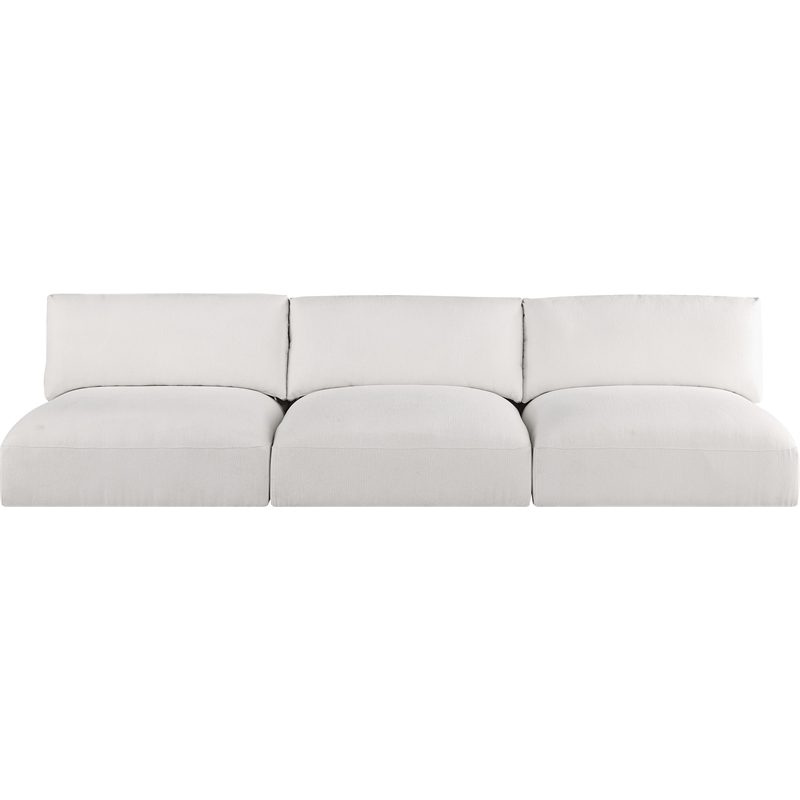 Bowery Hill Contemporary Soft Plush Cream Fabric Modular Sofa