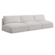 Bowery Hill Contemporary Soft Plush Cream Fabric Modular Sofa