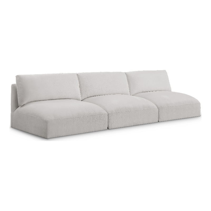Bowery Hill Contemporary Soft Plush Cream Fabric Modular Sofa