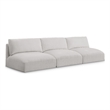 Bowery Hill Contemporary Soft Plush Cream Fabric Modular Sofa