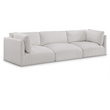 Bowery Hill Contemporary Soft Plush Cream Fabric Modular Sofa
