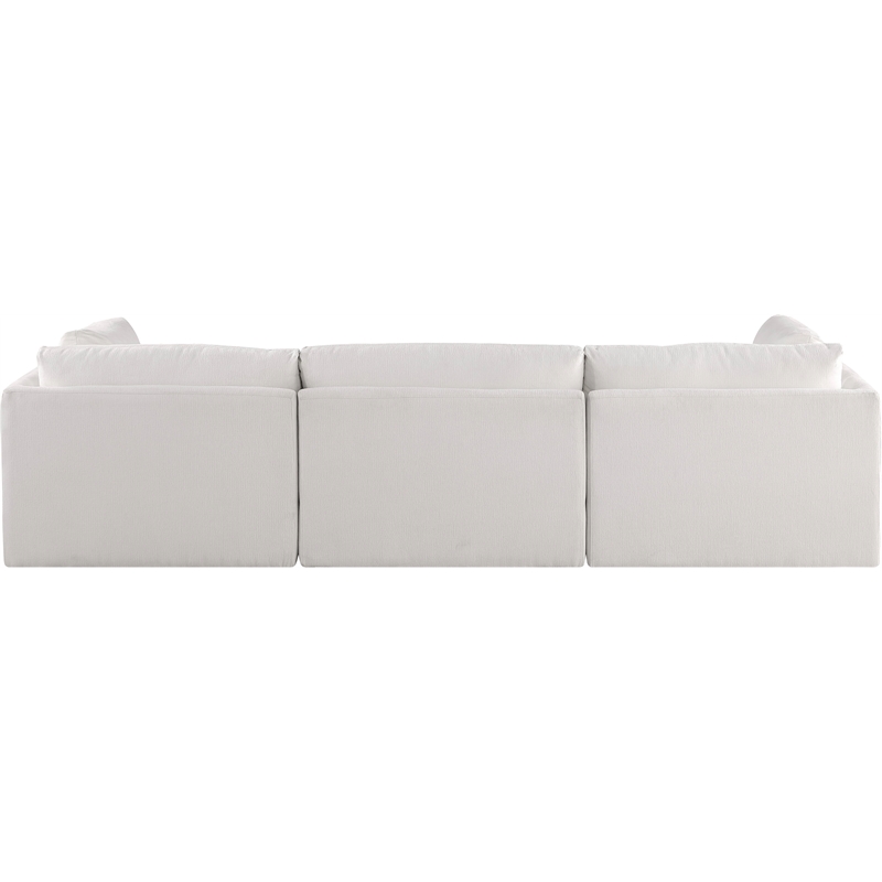 Bowery Hill Contemporary Soft Plush Cream Fabric Modular Sofa