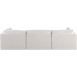 Bowery Hill Contemporary Soft Plush Cream Fabric Modular Sofa