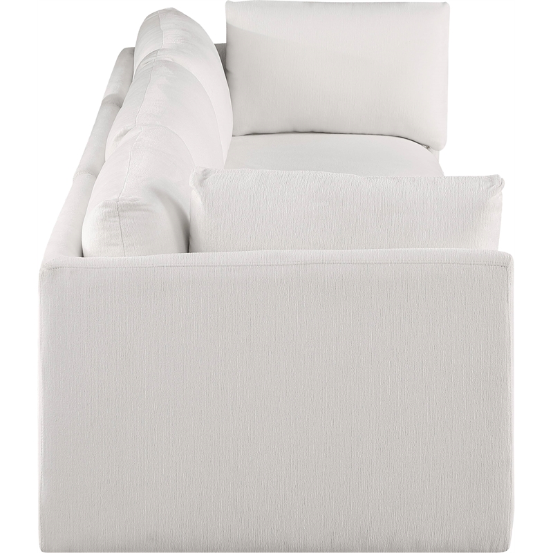 Bowery Hill Contemporary Soft Plush Cream Fabric Modular Sofa