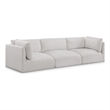 Bowery Hill Contemporary Soft Plush Cream Fabric Modular Sofa