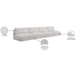 Bowery Hill Contemporary Soft Plush Cream Fabric Modular Sofa