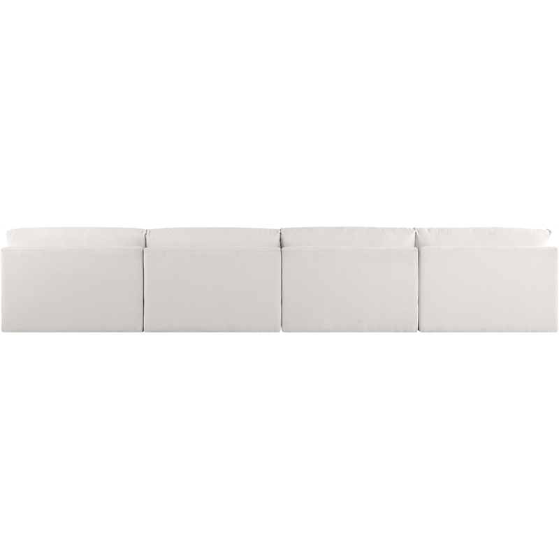 Bowery Hill Contemporary Soft Plush Cream Fabric Modular Sofa