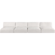 Bowery Hill Contemporary Soft Plush Cream Fabric Modular Sofa