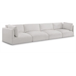 Bowery Hill Contemporary Soft Plush Cream Fabric Modular Sofa