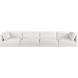 Bowery Hill Contemporary Soft Plush Cream Fabric Modular Sofa